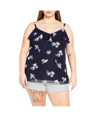 Топ на бретелях Nicole Print Plus Size
