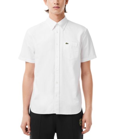 Мужская рубашка Lacoste Men's Short Sleeve Button-Down Oxford