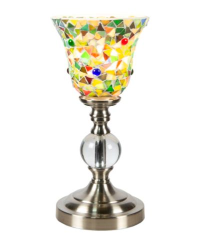 Абажур Dale Tiffany 12.5" Tall Lucida Mosaic из художественного стекла ручной работы с украшениями для настольной лампы