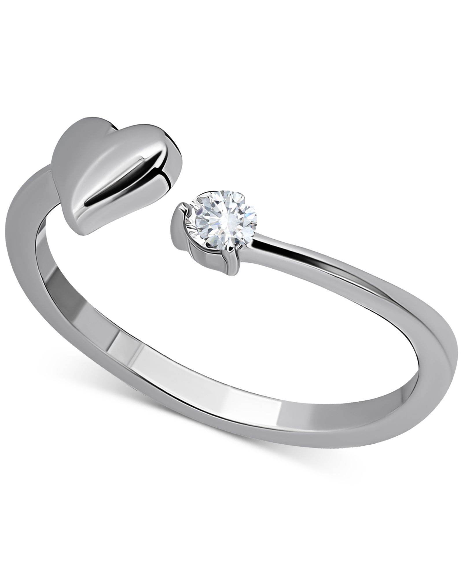Кольцо-кольцо Giani Bernini Cubic Zirconia Heart Bypass Toe Ring