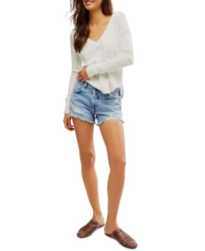 Free People Women's We The Free Now Or Never Denim Shorts
