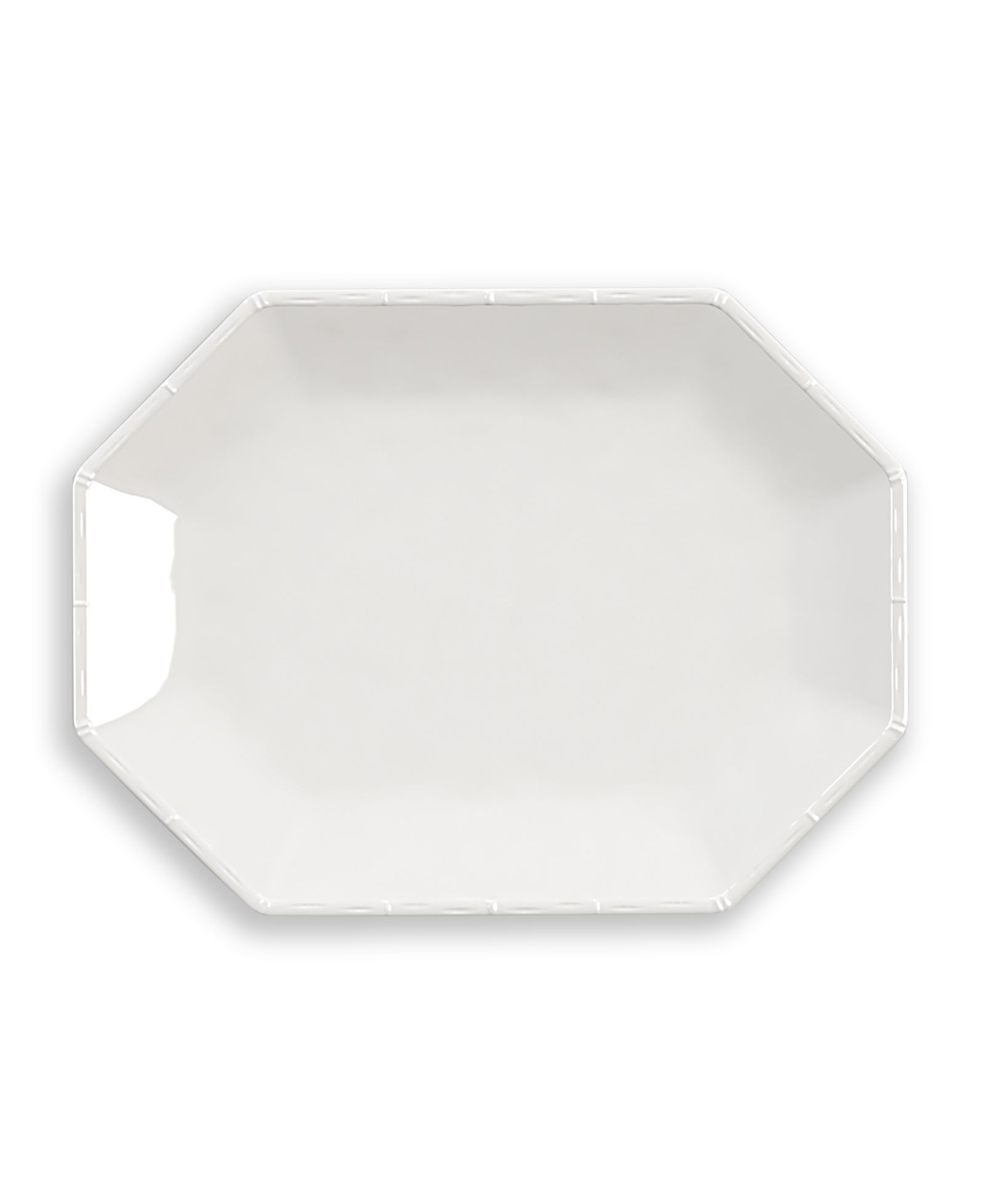 Abode Homewares Bamboo Raised Rim Octagonal Platter, 16"