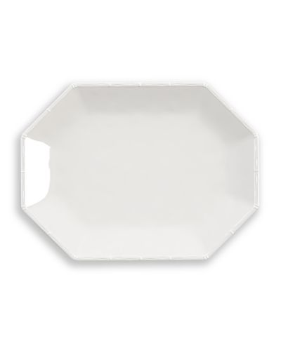 Октагональная тарелка с приподнятым краем из бамбука, Abode Homewares, 16"