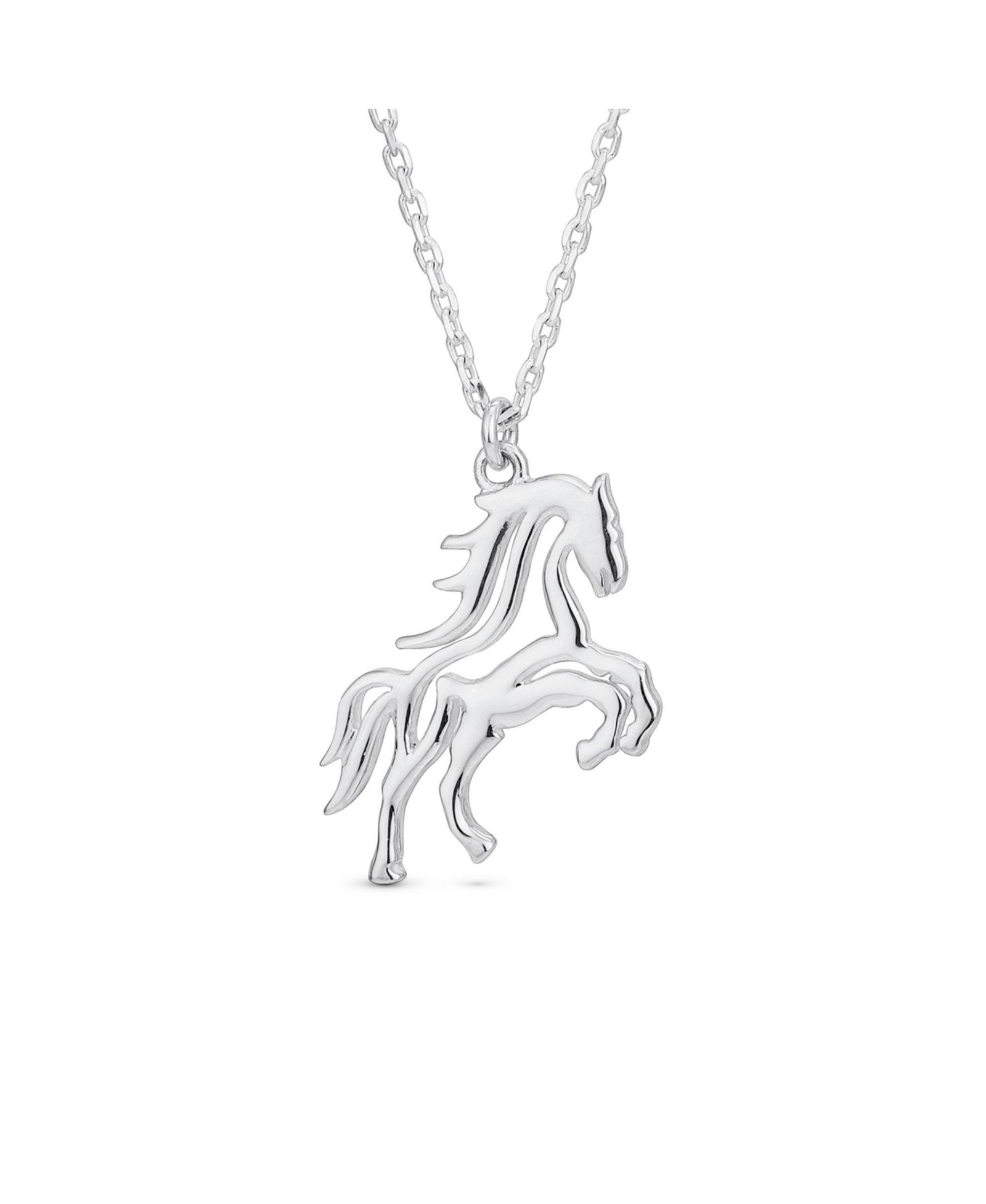 Подвеска-кулон Bling Jewelry Equestrian Galloping Thoroughbred Horse из стерлингового серебра.925