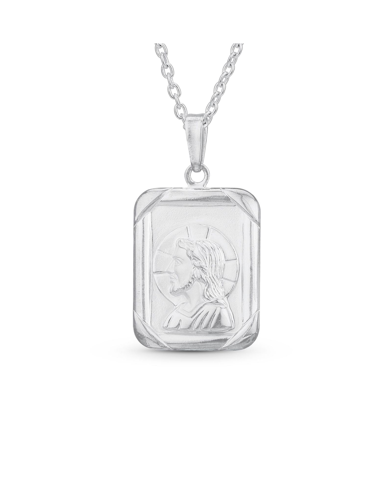 Подвеска-медальон Bling Jewelry с лицом Иисуса Христа, стерлинговое серебро