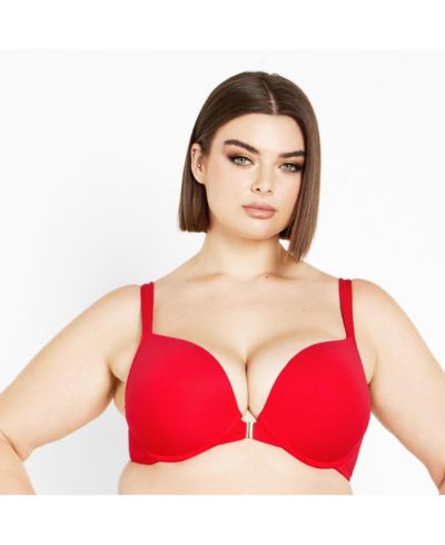 CITY CHIC Women's Smooth & Chic Front Close Cotton Push Up Bra