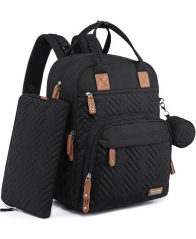 iniuniu Diaper Bag Backpack, Waterproof Unisex Baby Travel Bag with Changing Pad and Stroller Straps