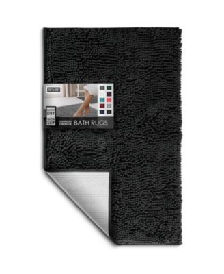 Ultra-Soft Chenille Bath Rug - Medium 20"x32", Quick-Dry, Machine-Washable, Non-Slip PVC Backing