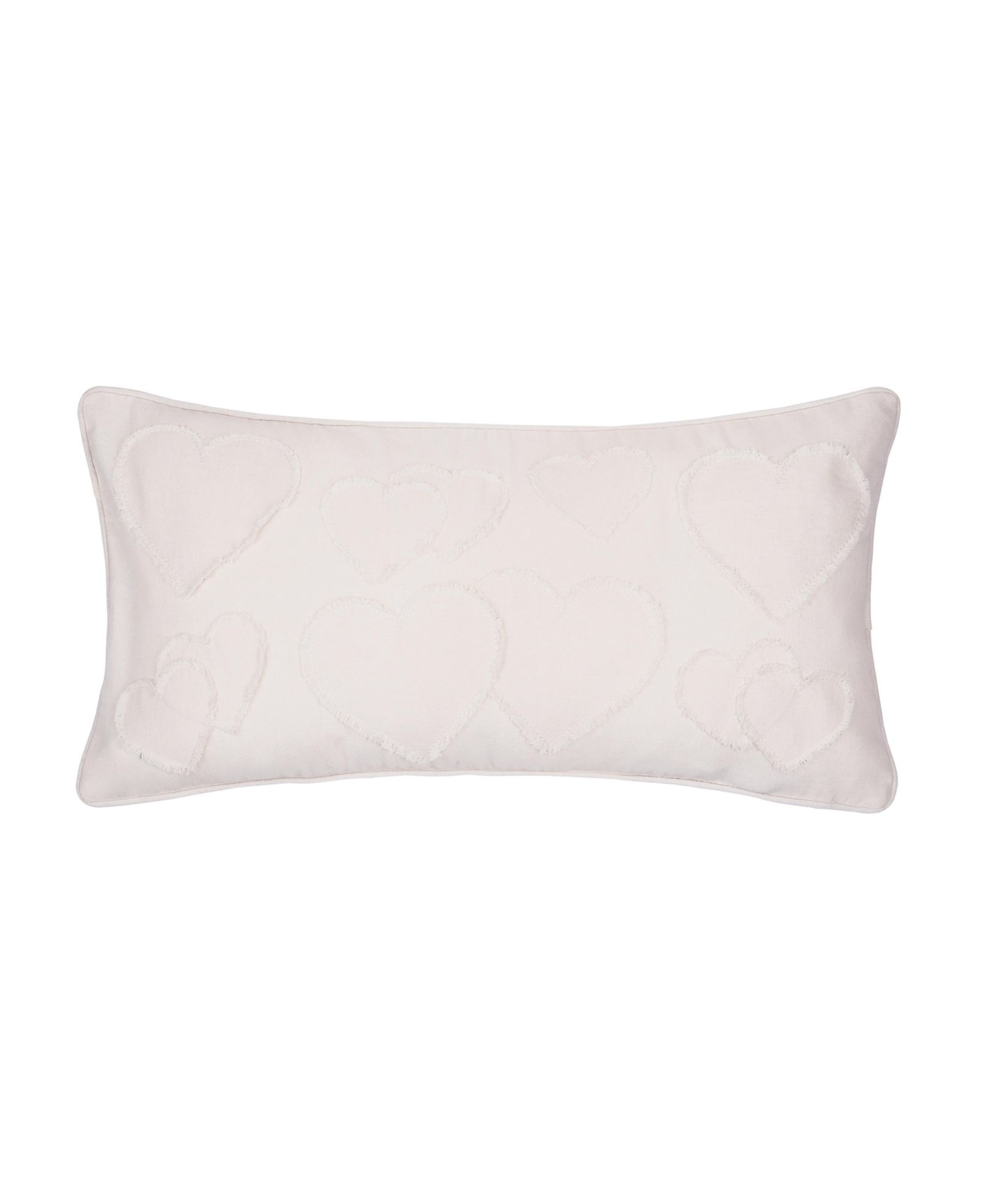 C&F Home Heart Pattern Applique Accent Throw Pillow