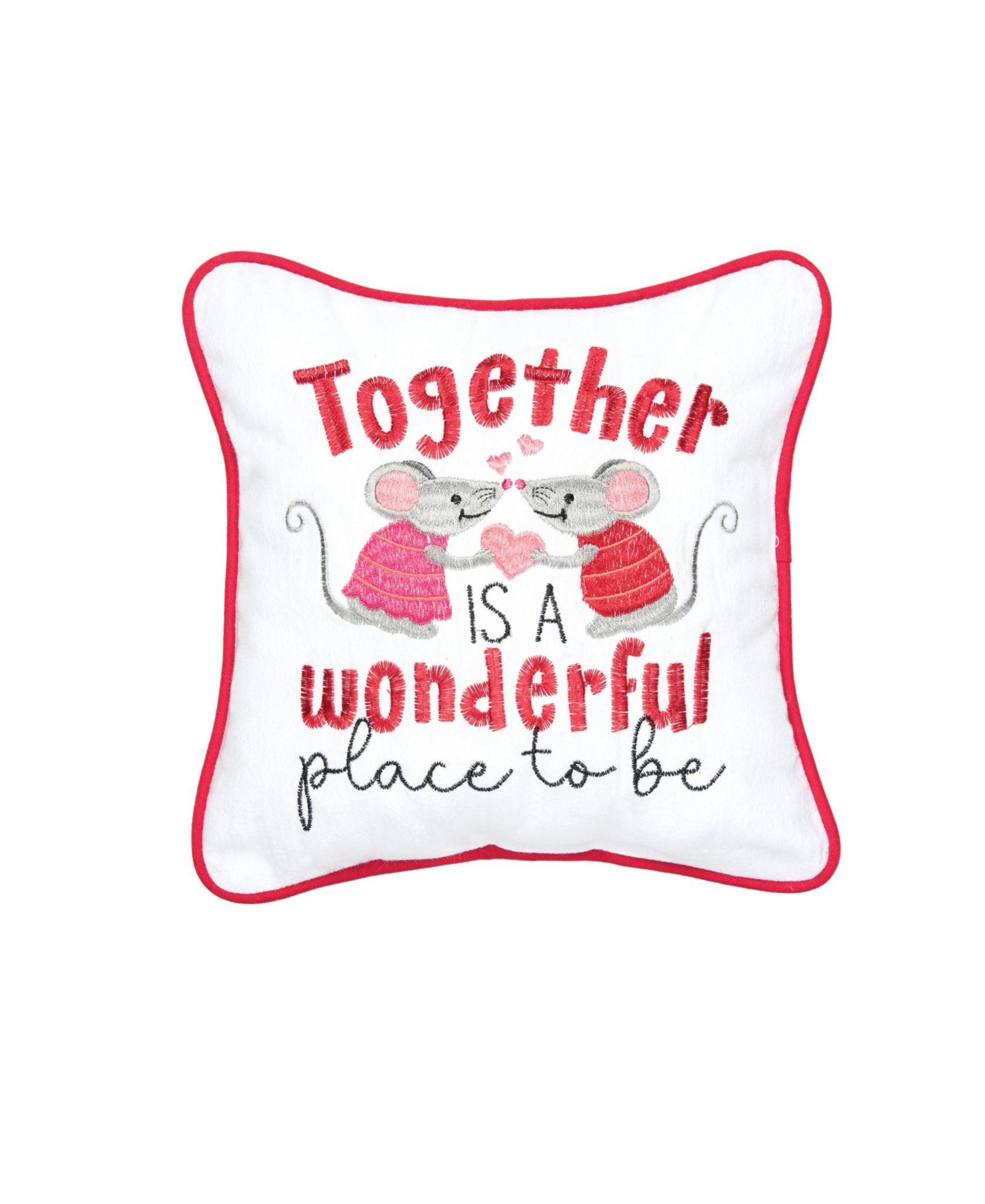 Декоративная подушка C&F Home Mouse Valentine's Day Petite 10" x 10"