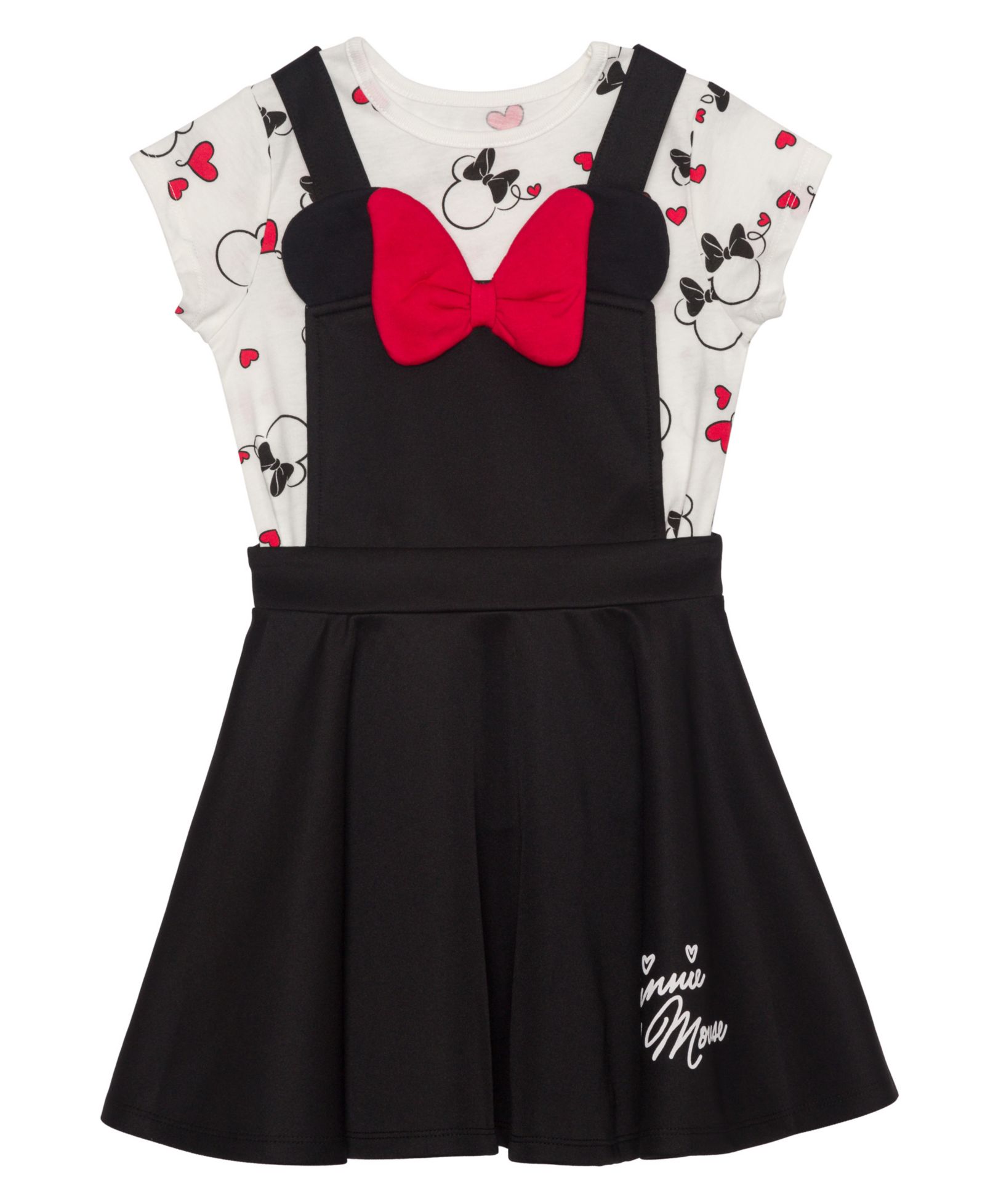Детский комплект Disney Minnie Hearts Graphic T-shirt and Dress, 2-Piece Set, 2T-3T