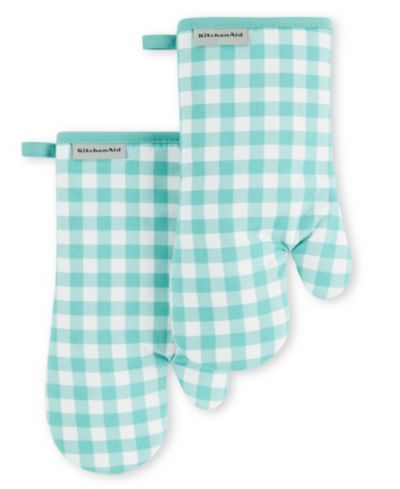 Набор прихвалок KitchenAid Gingham Oven Mitt 2-Pack, 7" x 13"
