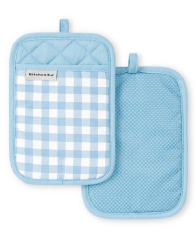 KitchenAid Gingham Pot Holder 2-Pack Set, 7" x 10"