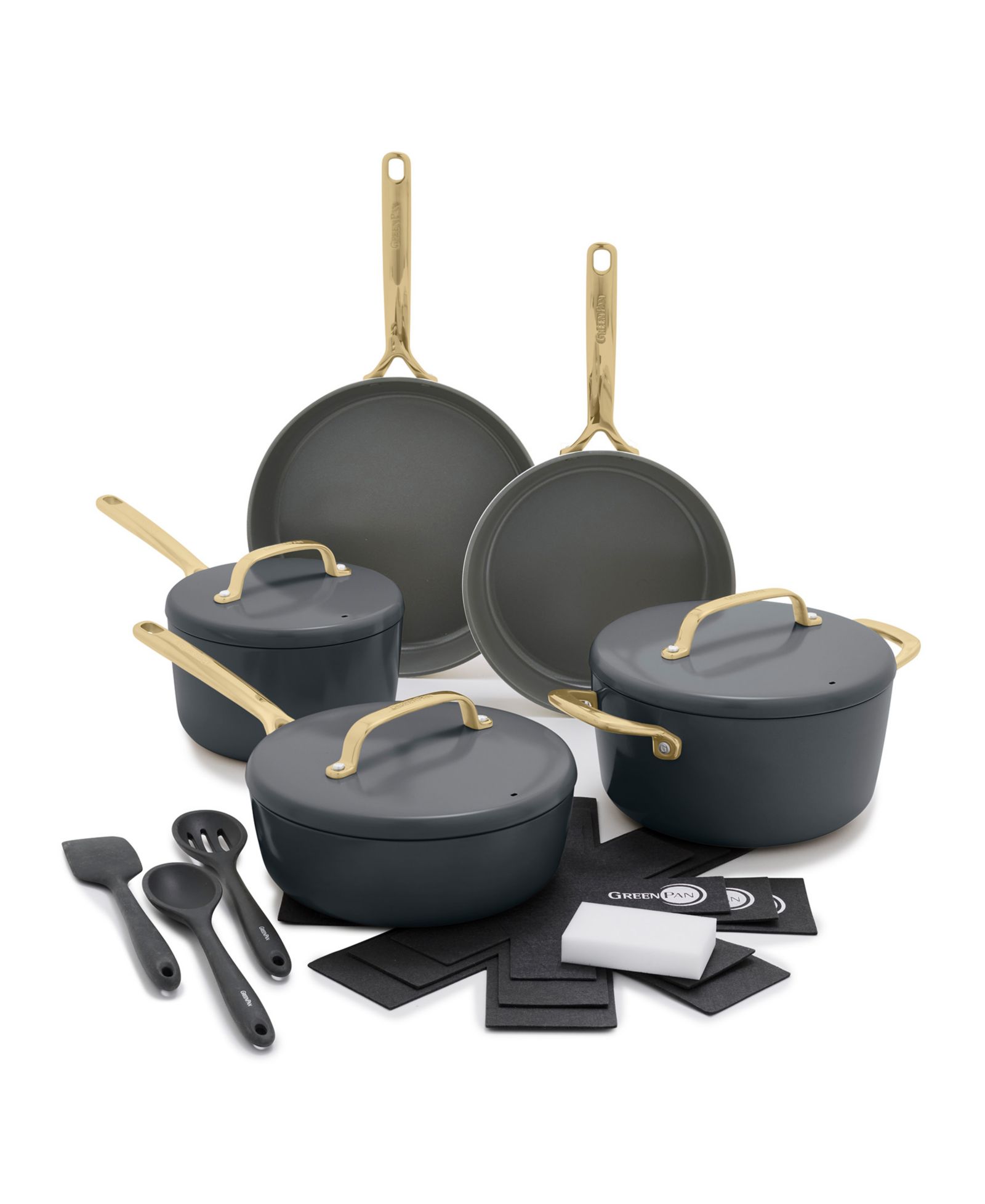 GreenPan GP5 Champagne Healthy Ceramic Nonstick 11-Piece Set