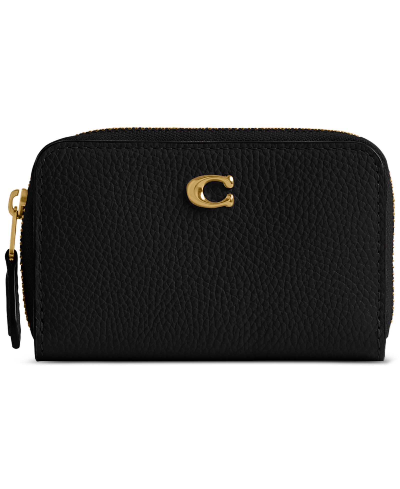 COACH Essential Leather Zip Around Card Case Wallet