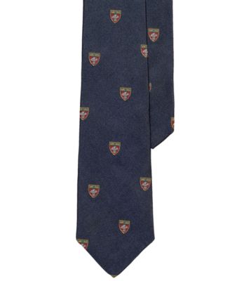 Polo Ralph Lauren Мужской шелковый узкий галстук Repp Club