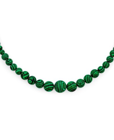 Ожерелье Bling Jewelry Semi-Precious Natural Stone Graduated Bead Ball Strand 16-18 Inch