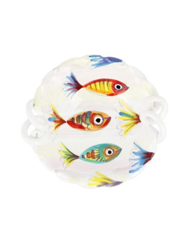 VIETRI Pesci Colorati Handled Scallop Bowl