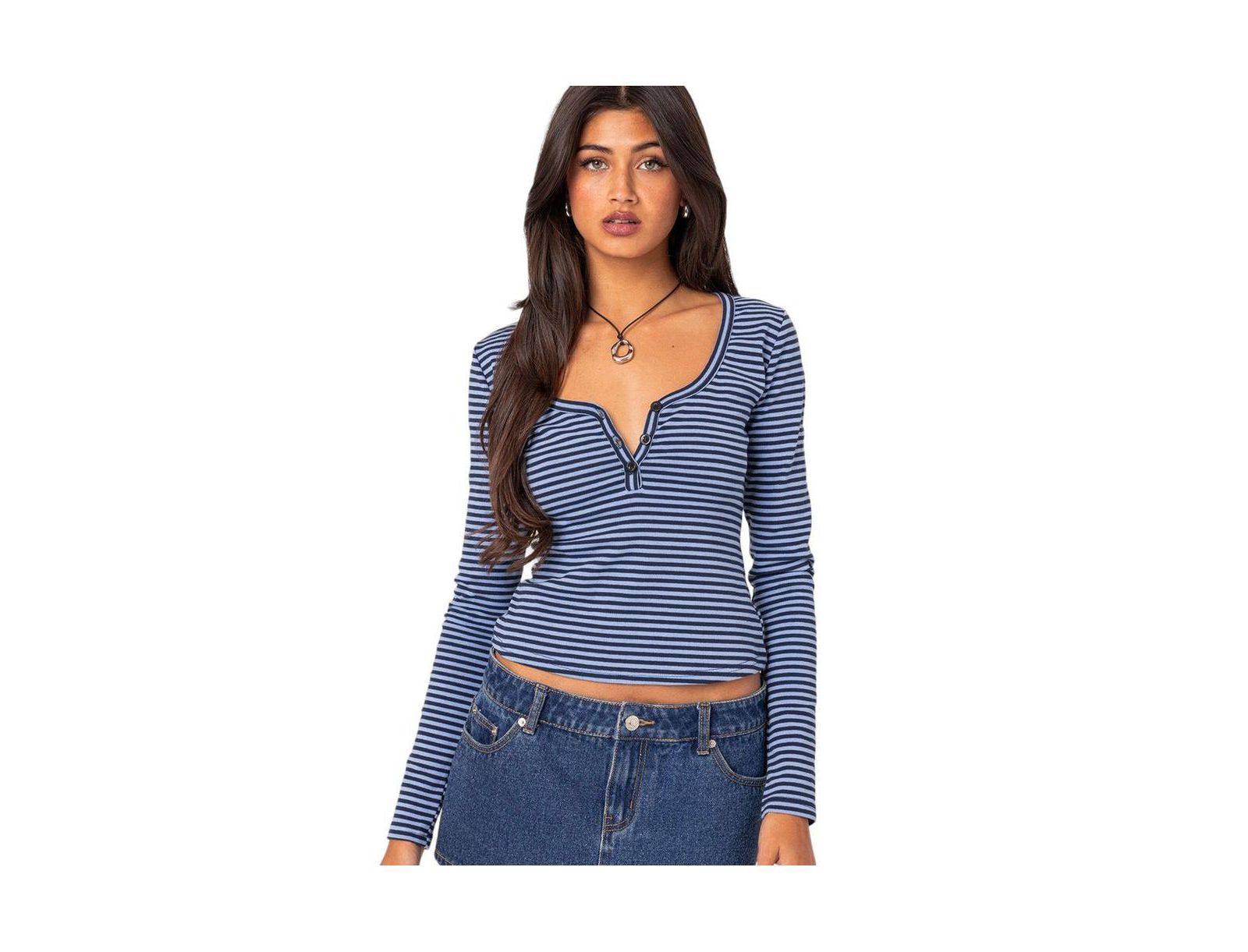 Edikted Women's Jocelyn Striped Top