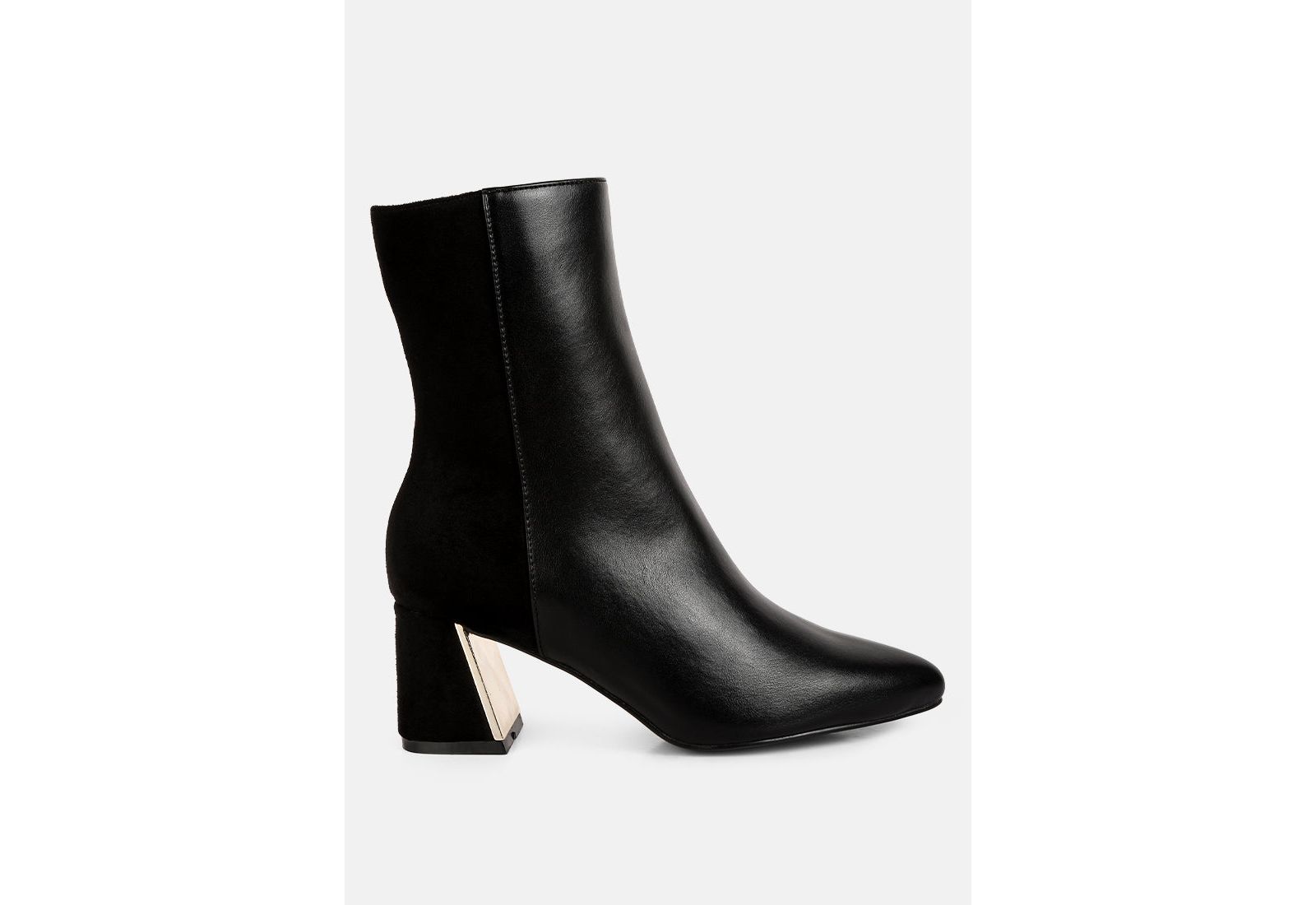 London Rag Womens Desire Suede Back Panel High Ankle Boots