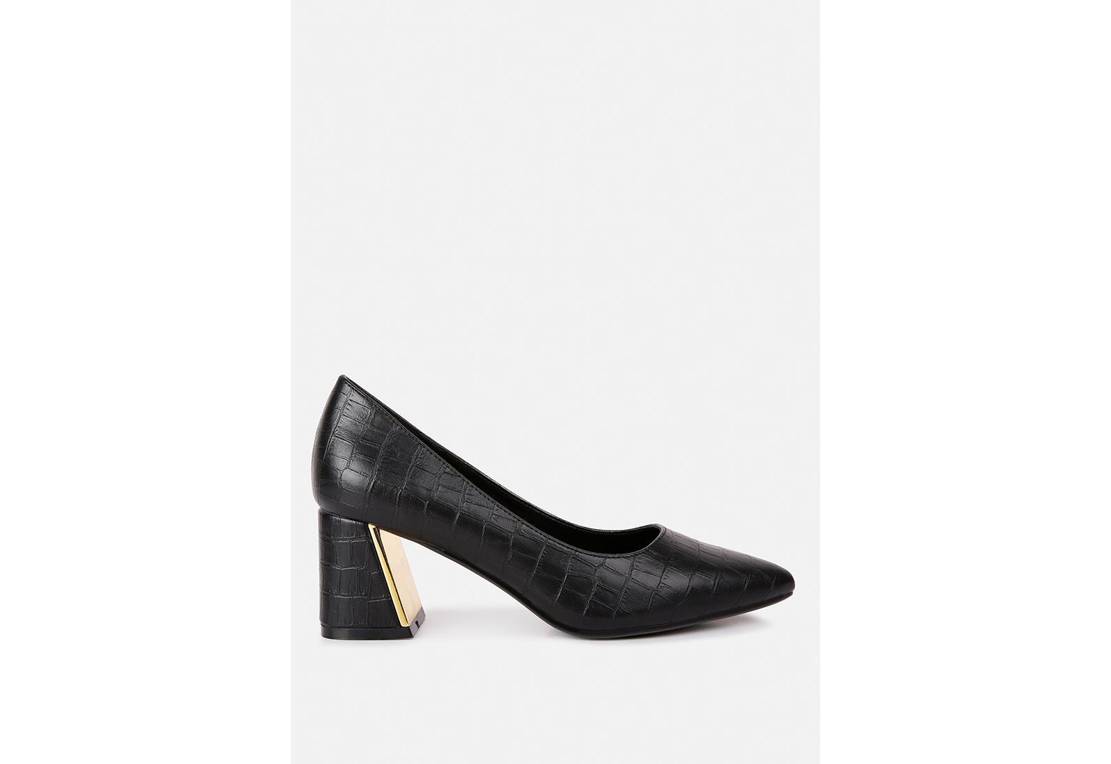 emersyn croc block heel pump