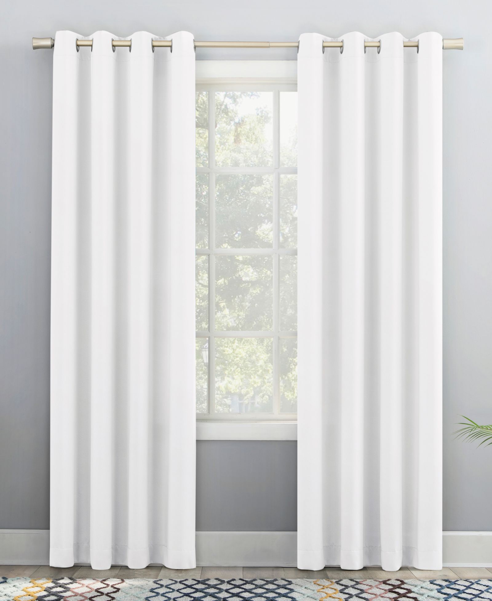 No. 918 Grant Modern Glam Semi-Sheer Grommet Curtain Panel