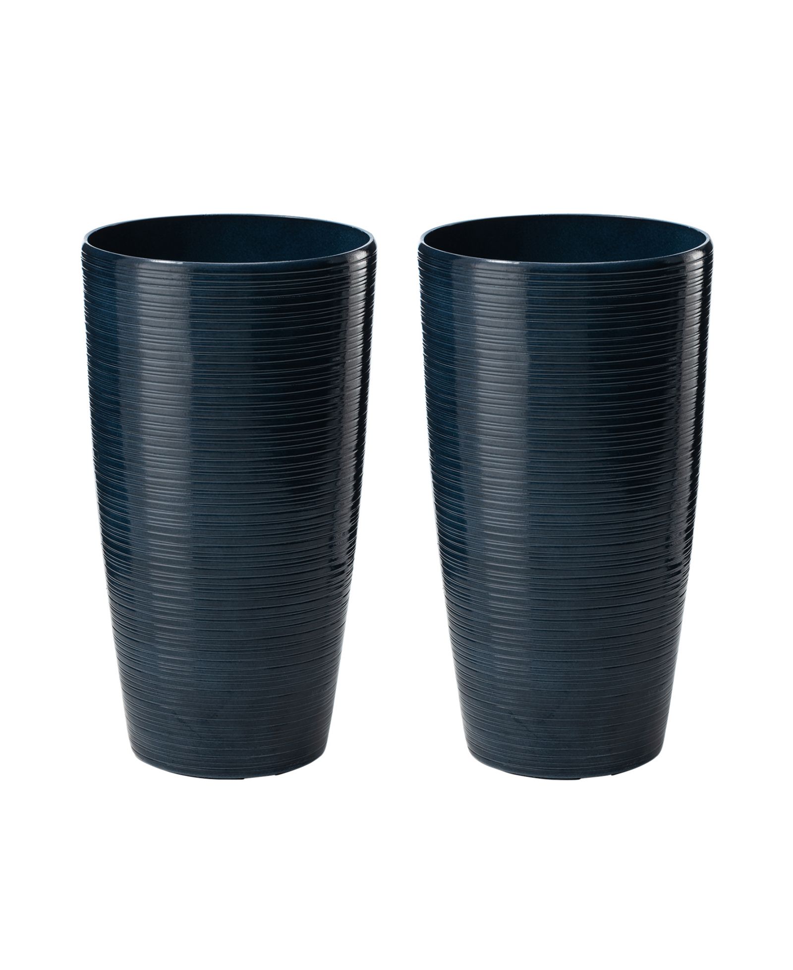 Glitzhome 22.5" H Oversized Set of 2 Turquoise  Resin and Stone Faux Ceramic Textured Tall Planter