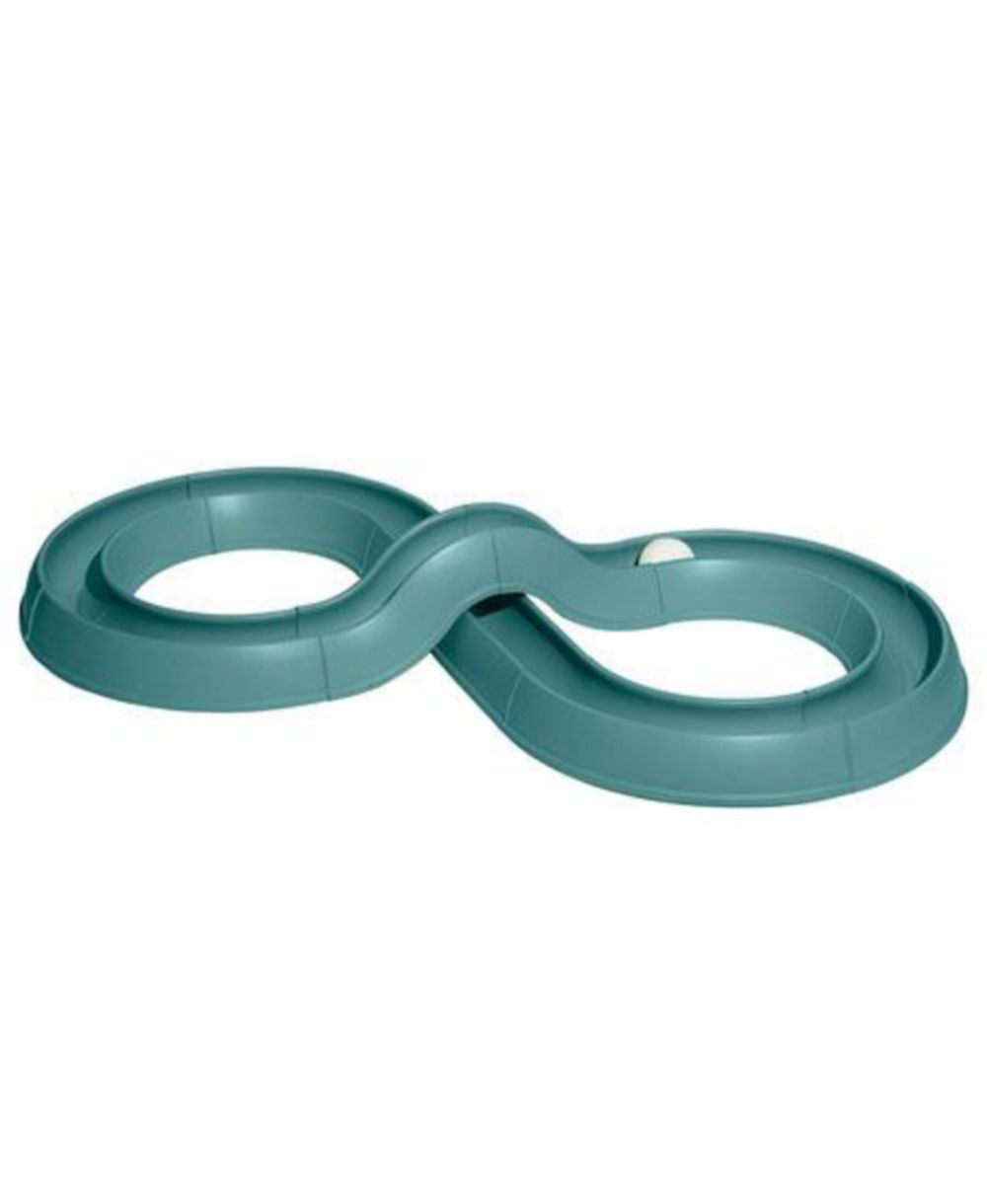 Coastal Pet игрушка для кошек Turbo Track - мяч и трек для кошек, легкая сборка, сланцево-синий (1 упаковка)