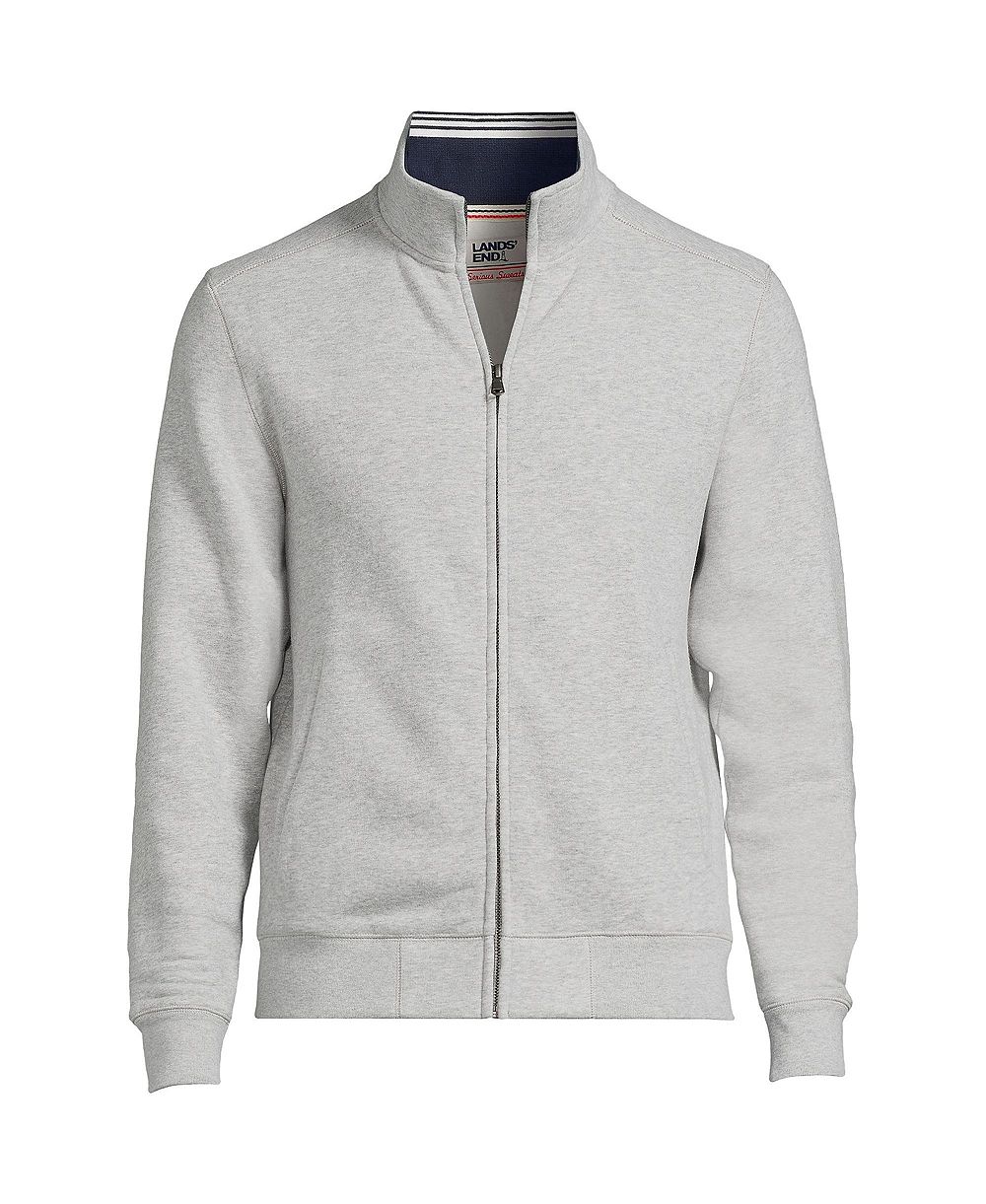 Lands' End Men's Long Sleeve Serious Sweats Mock Full Zip