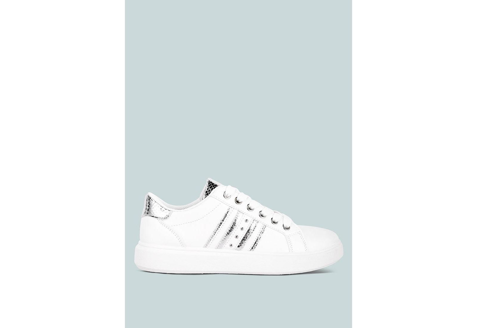 London Rag Women's Claude Faux Leather Back Panel Detail Sneakers