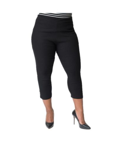 Unique Vintage Plus Size Rachelle Capri Pants