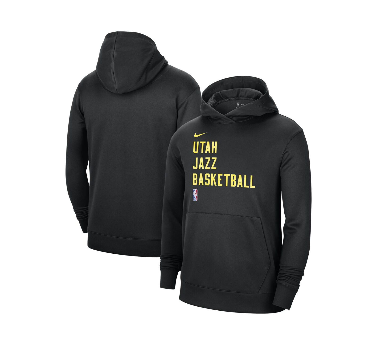 Мужское и женское худи Nike Utah Jazz 2023/24 Performance Spotlight On-Court, черное