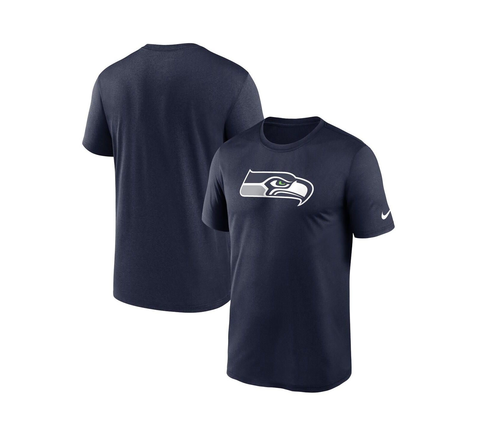 Men's Nike College Navy Seattle Seahawks Legend Logo Performance T-shirt
