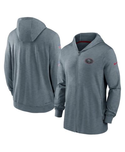 Мужское худи Nike Heather Gray San Francisco 49ers Sideline Team Pop Full-Zip