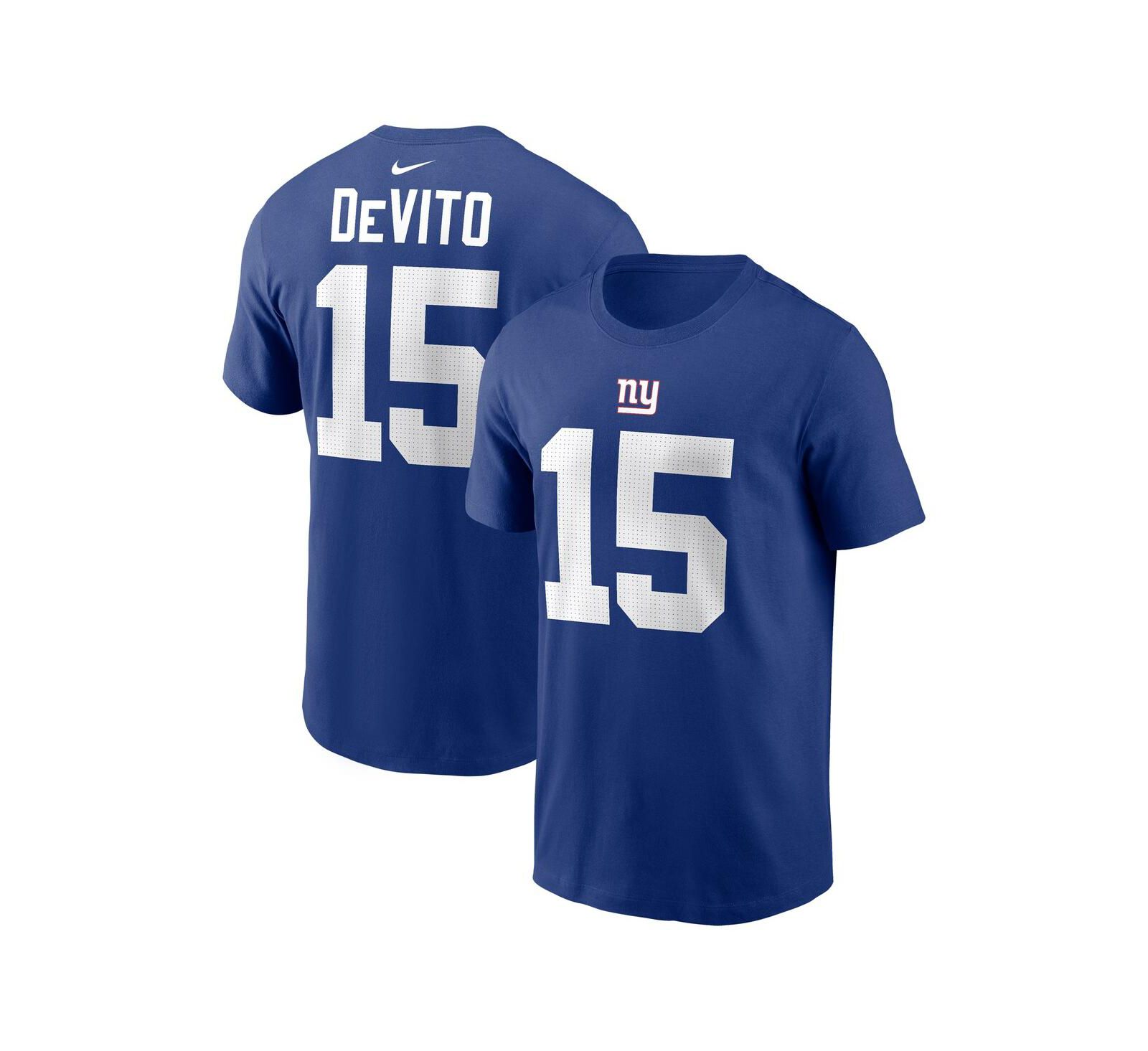 Men's Nike Tommy DeVito Royal New York Giants Name and Number T-shirt