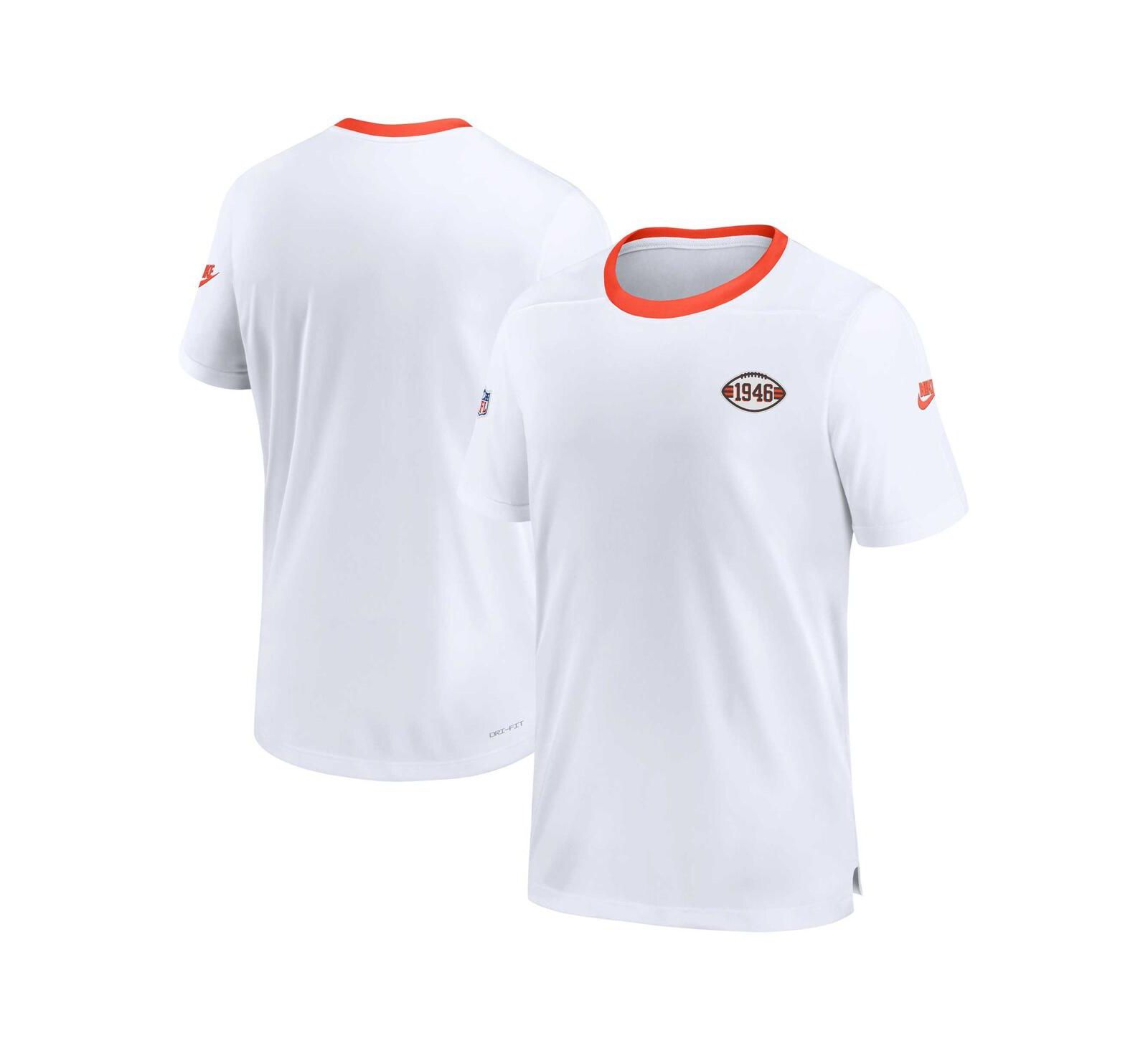 Мужская футболка Nike White Cleveland Browns Sideline Coaches Alternate Performance