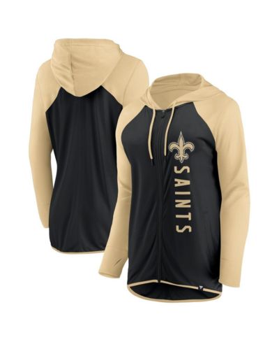 Женское худи на молнии Fanatics Black, Gold New Orleans Saints Forever Fan