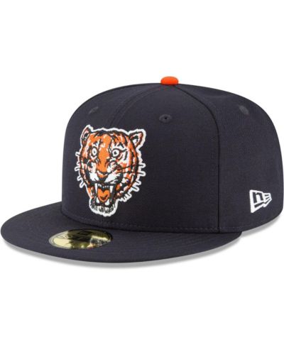 Мужская кепка New Era Navy Detroit Tigers Cooperstown Collection Wool 59FIFTY Fitted Hat