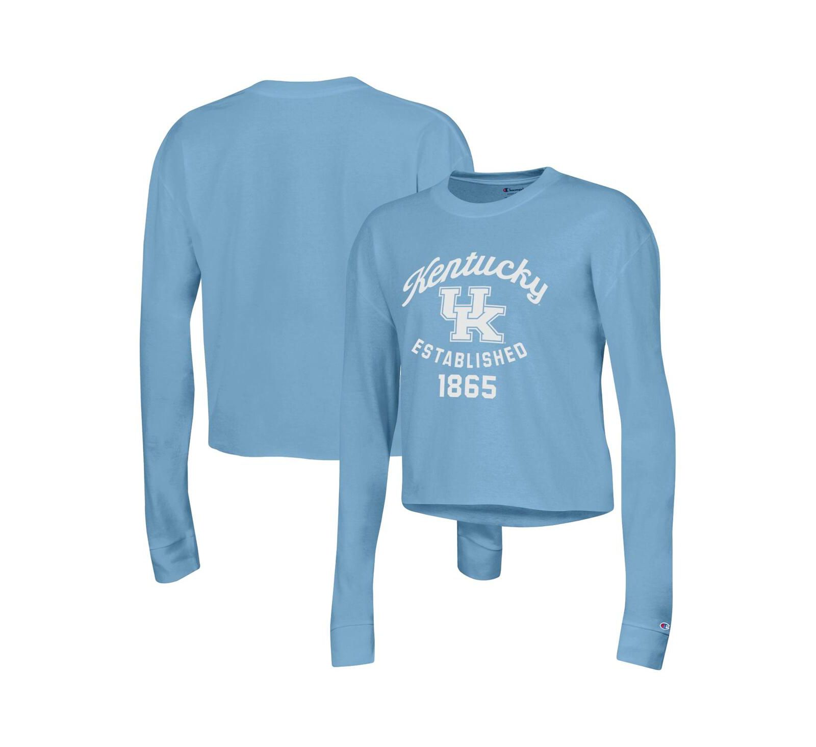 Champion Женская футболка Kentucky Wildcats Boyfriend Cropped, синяя