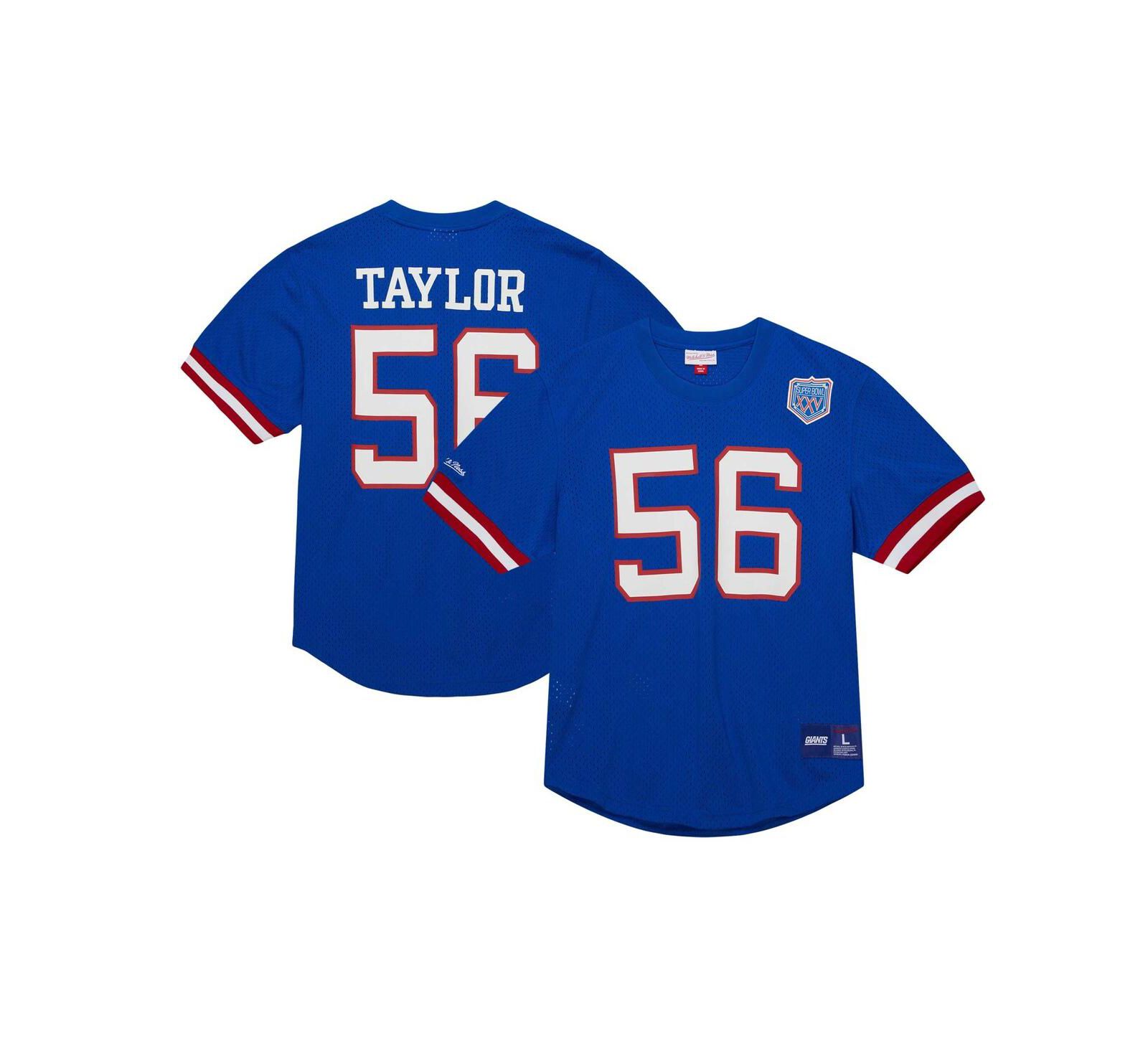 Men's Mitchell & Ness Lawrence Taylor Royal New York Giants Retired Player Name and Number Mesh Top