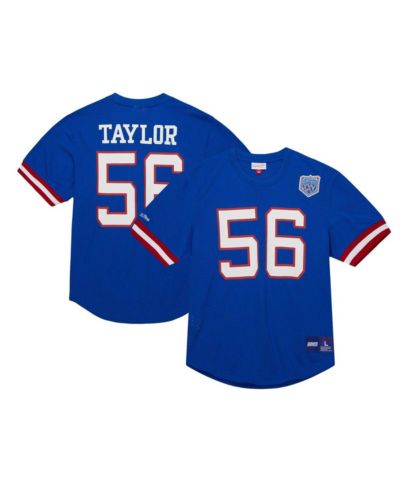 Мужская сетчатая футболка Mitchell & Ness Lawrence Taylor Royal New York Giants Retired Player Name and Number