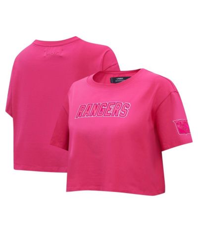 Женская укороченная футболка Pro Standard New York Rangers, розовая