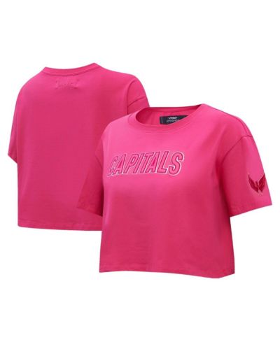 Женская укороченная футболка Pro Standard Washington Capitals Triple Pink Boxy