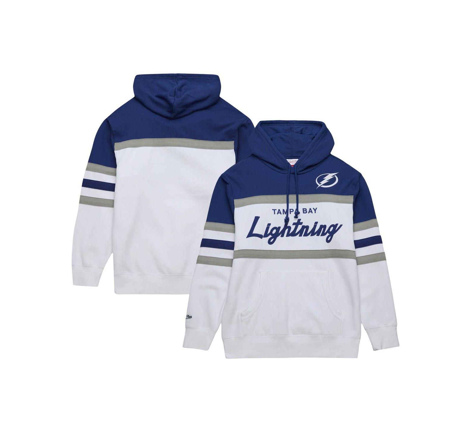 Худи Mitchell & Ness Men's Tampa Bay Lightning Head Coach, белое и синее