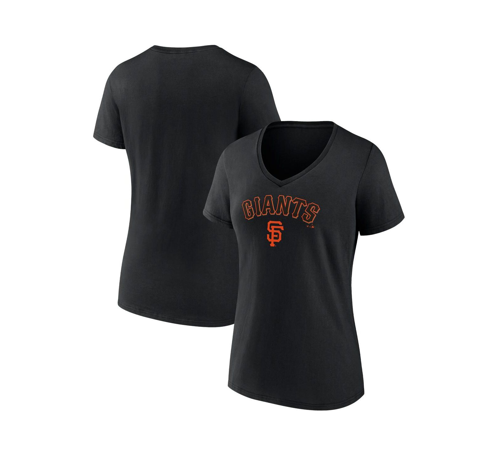 Женская футболка Fanatics Black San Francisco Giants Team Lockup V-Neck
