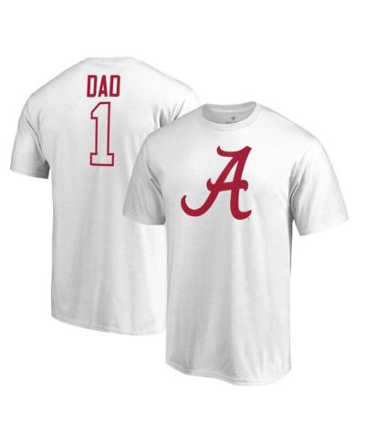 Fanatics Мужская белая футболка Alabama Crimson Tide #1 Dad