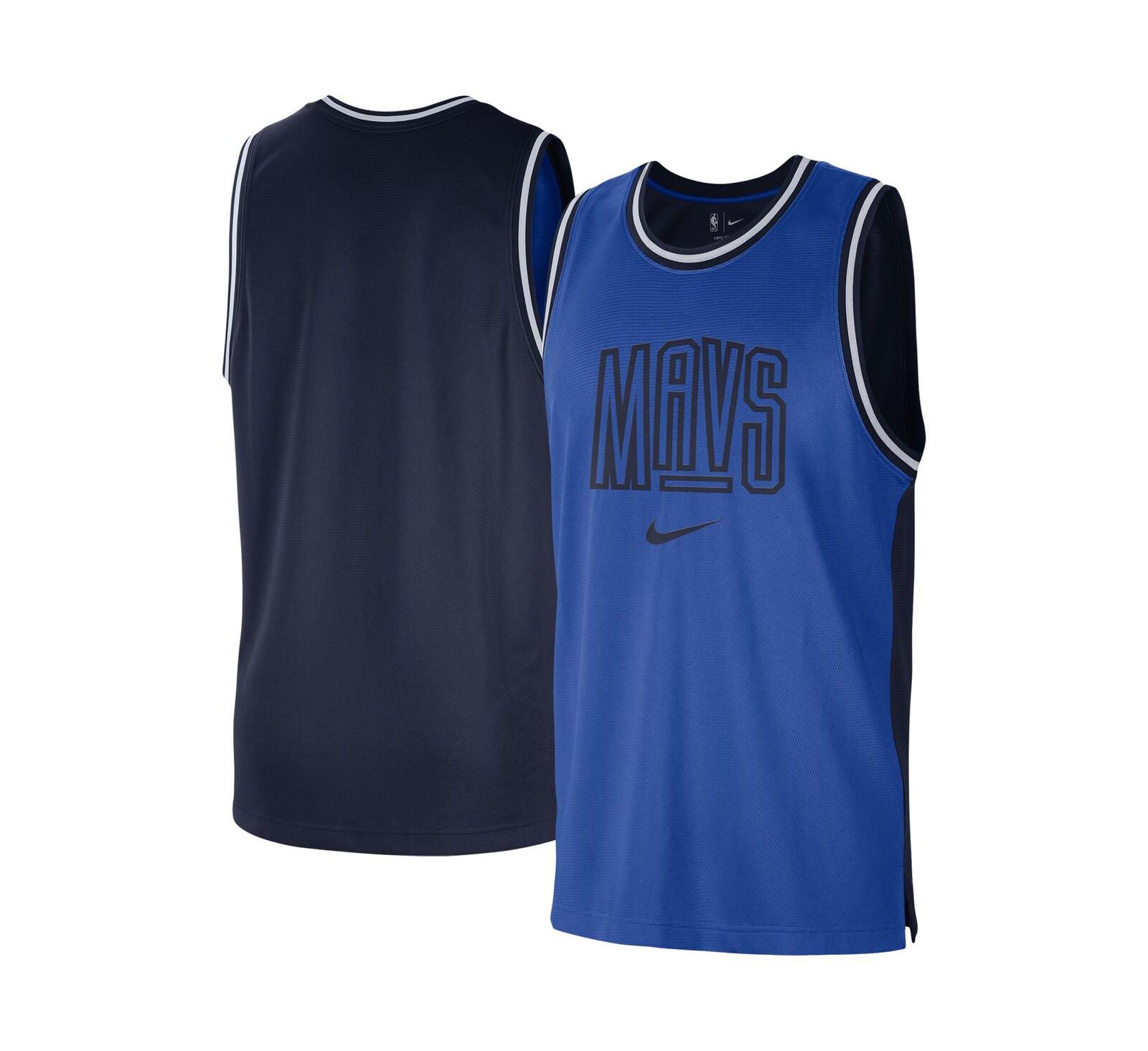 Мужская майка Nike Blue Navy Dallas Mavericks Performance Mesh