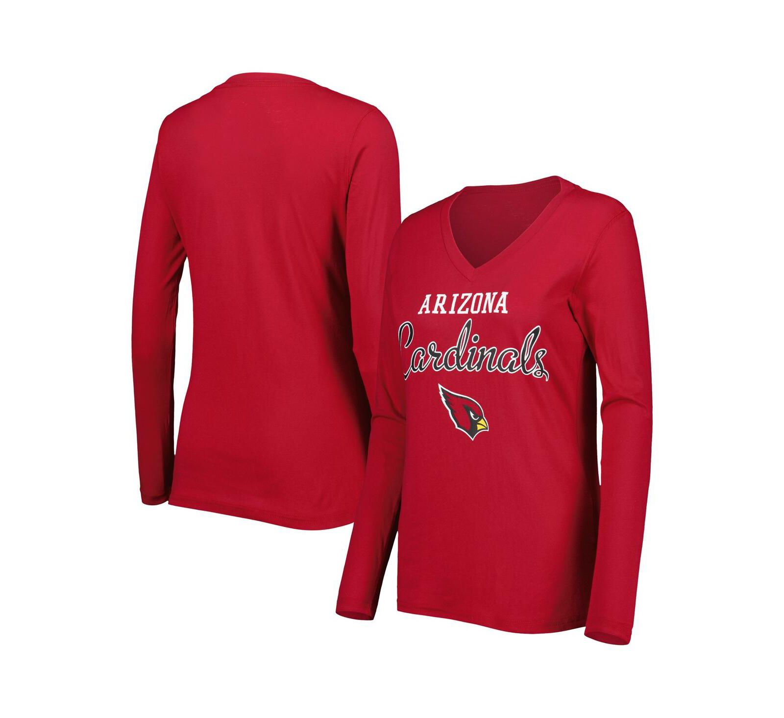 G-III 4Her by Carl Banks Женская футболка с длинным рукавом V-neck Arizona Cardinals, Cardinal