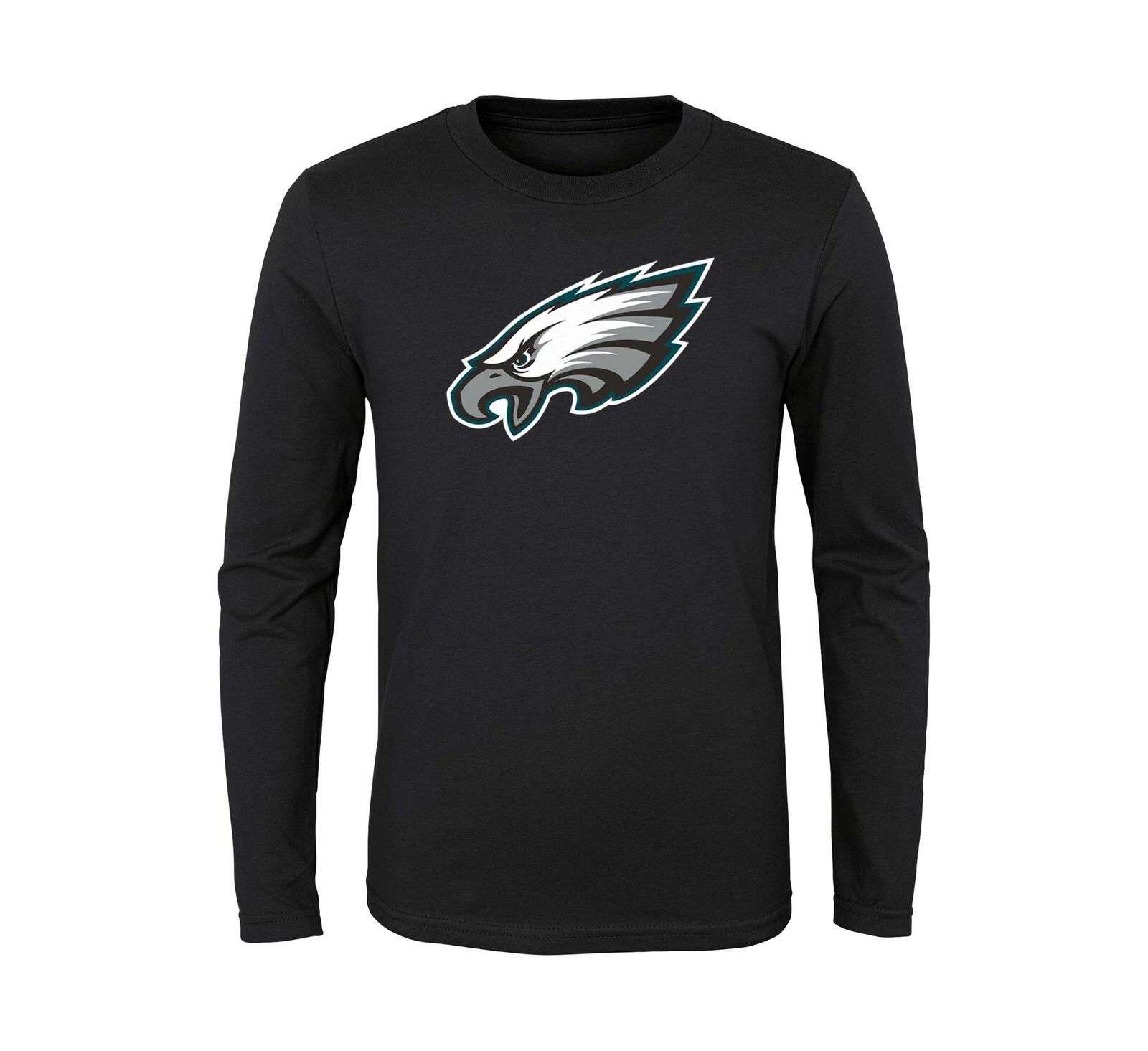 Детская футболка Long Sleeve Black Philadelphia Eagles Primary Logo