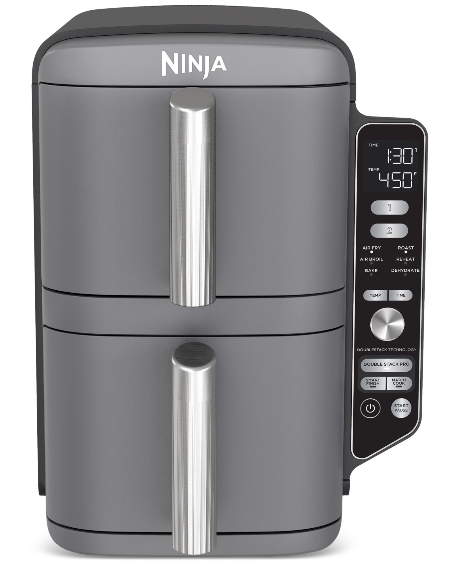 Аэрофритюрница Ninja DoubleStack XL 10-Qt. 6-in-1 2-Basket, SL401
